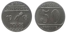 50 pfennigs (Cidade de Lüdenscheid - Província prussiana da Vestefália)
