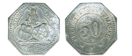 50 pfennig (Cidade de Fulda - Província prussiana de Hessen-Nassau)