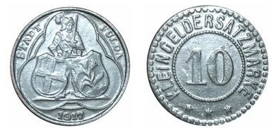 10 pfennig (cidade de Fulda - província prussiana de Hesse-Nassau)