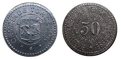 50 pfennigs (Município de Torgelow - Província prussiana da Pomerânia)