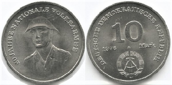 10 mark (20º aniversário do Exército Nacional)