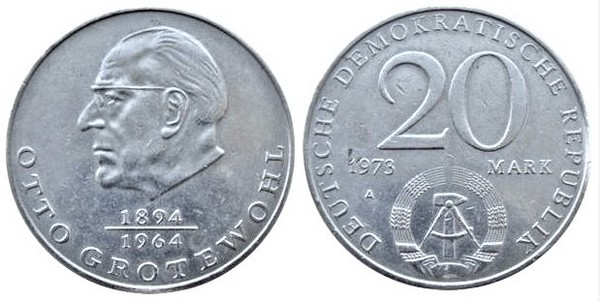 20 mark (Primeiro-Ministro Otto Grotewohl)