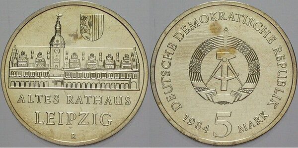 5 mark (Antiga Câmara Municipal de Leipzig)