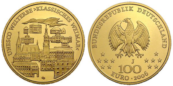 100 euro (Cidade de Weimar - Património Mundial da UNESCO)