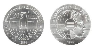 20 euros (50º aniversário do Ano Internacional da Mulher)