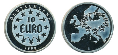 10 euros (Mapa da Europa)
