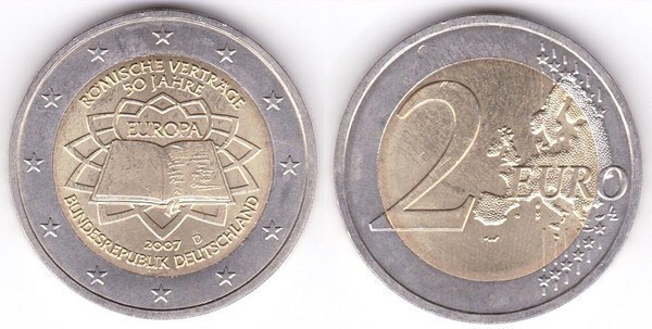 2 euro (50º aniversário do Tratado de Roma)