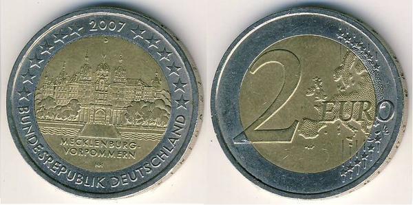 2 euro (Land de Mecklenburg-Vorpommern)