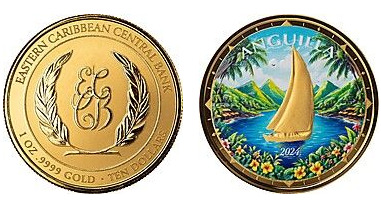 10 dólares (Regata Anguilla-Color)