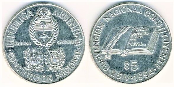 5 pesos (Convenção Nacional Constituinte)