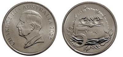 5 cêntimos (pinto de boca de sapo)