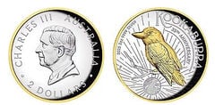 2 dólares (Kookaburra; Teste da Prata Dourada)
