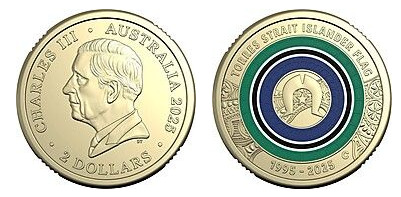 2 dólares (30 anos da bandeira das Ilhas do Estreito de Torres)