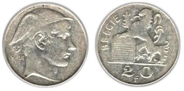 20 francs (Leopoldo III - Bélgica)