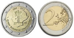 2 euro (75º aniversário do Concurso de Música Rainha Isabel)