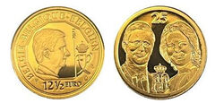 12,5 euros (25.º aniversário de casamento do casal real)