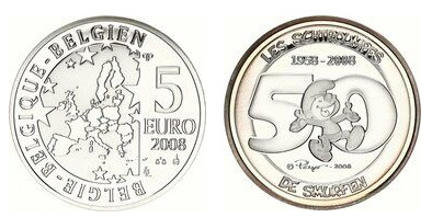 5 euros (50º aniversário dos Smurfs)