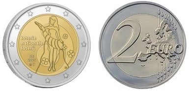 2 euros (Lotaria Nacional Belga)