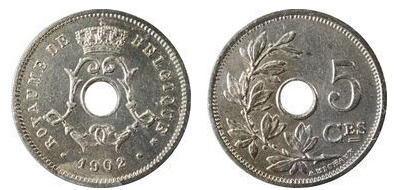 5 cêntimos (Leopold II-Belgique)