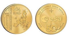 2 1/2 euros (50 anos da Agência Espacial Europeia)