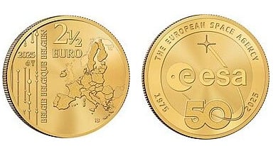 2 1/2 euros (50 anos da Agência Espacial Europeia)