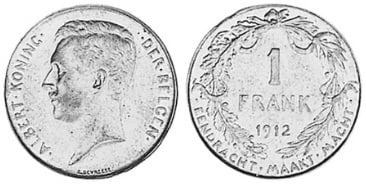 1 franc (Alberto I der belgen)