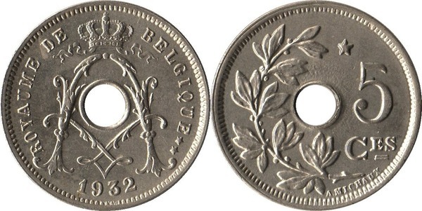 5 centimes (Alberto I - Bélgica)