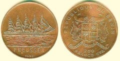 200 francs CFA (Navio à vela Preussen)