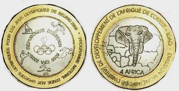 6.000 CFA francs (4 África - XXIX Jogos Olímpicos 2008 Beijin)