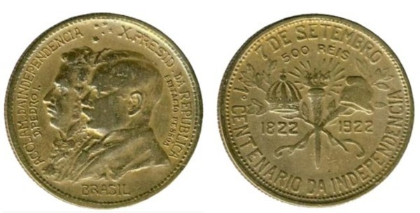 500 réis (100º Aniversário da Independência do Brasil)