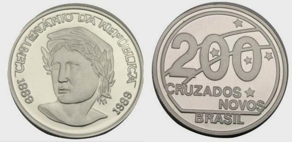 200 cruzados nuevos (Centenário da República)