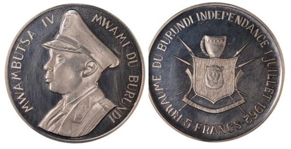 5 francs (Independência do Burundi)