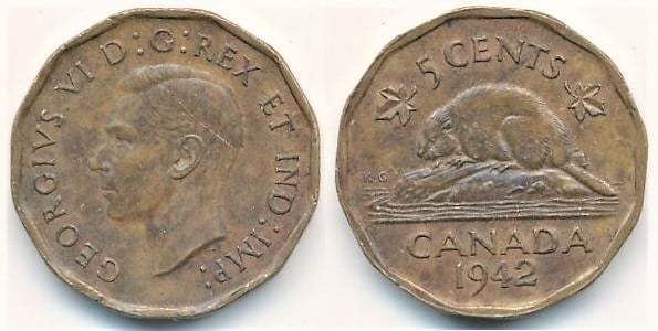 5 cents (Jorge VI)