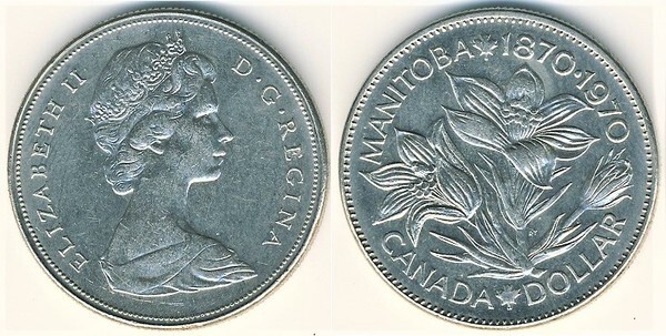 1 dollar (100º aniversário da União de Manitoba)