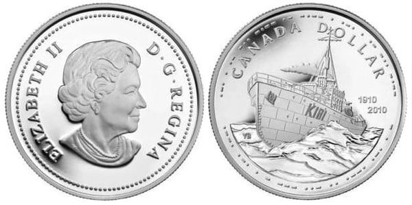 1 dollar (Centenário da Marinha Real Canadiana)