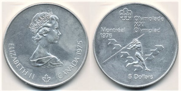 5 dollars (XXI O.G.M. Montreal 1976 - Javelin)