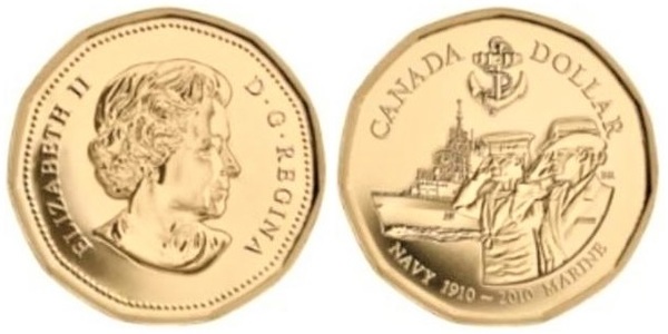 1 dollar (Centenário da Marinha Real Canadiana)