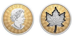 200 dólares (Super Incuse Golden Maple Leaf)