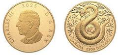 2500 dólares (Ano Lunar da Serpente)