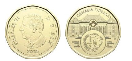 1 dólar (150º aniversário do Supremo Tribunal do Canadá)