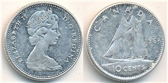 10 cents (Isabel II)