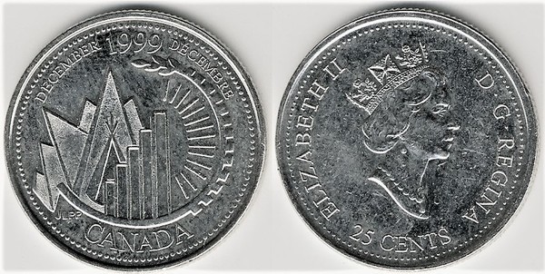 25 cents (Novo Milénio - dezembro)