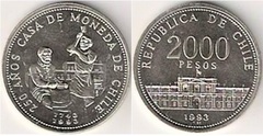 2.000 pesos (250 anos da Casa da Moeda do Chile)