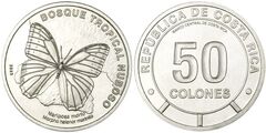 50 colones (Floresta tropical nublada - borboleta Morpho)