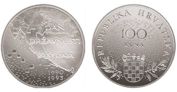 100 kuna (5º Aniversário da Independência)