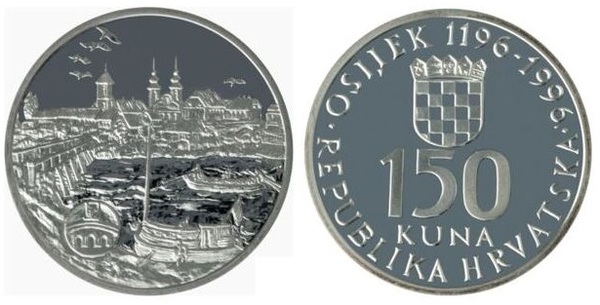 150 kuna (800º aniversário da cidade de Osijek)