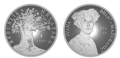 4 euro (150 aniversario del nacimiento de Ivana Brlić-Mažuranić)