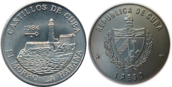 1 peso (Castelos cubanos - El Morro - Havana)