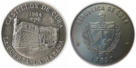 1 peso (Castelos cubanos - La Fuerza - Havana)