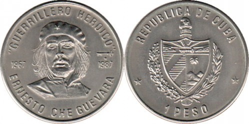 1 peso (20º aniversário do desaparecimento de Ernesto Che Guevara)